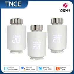 TNCE Tuya Zigbee TRV Radiator Thermostat  Actuator Smart Thermostatic Valve Temperature Controller Work With Alexa Google Home