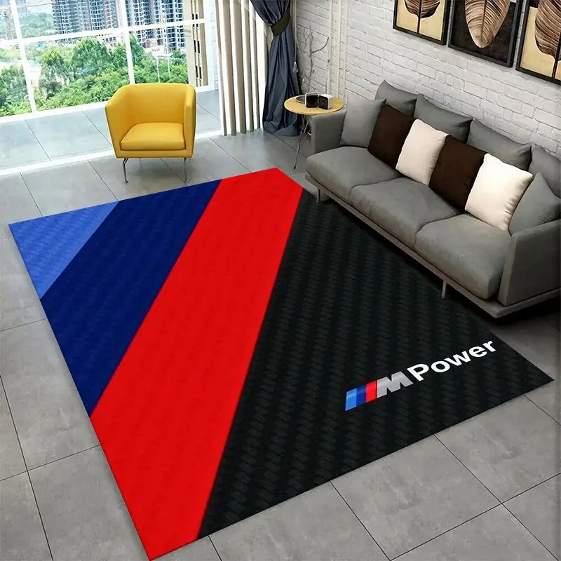 Racing Car B-BMW Retro Non-Slip Area Rug for Living Room,Bedroom,Playroom,Soft Carpet Floor Mat Home Decor Rug Kids Room Gift