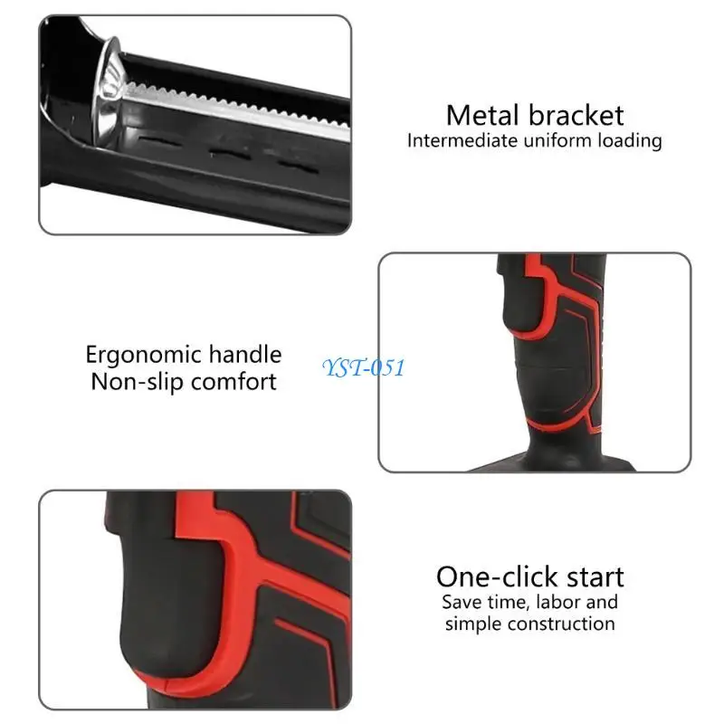 

E15A Professional Cartridges Applicator Tool with LED Task Light, Ergonomic Caulk & Adhesive Tool for Comfortable Use Tool