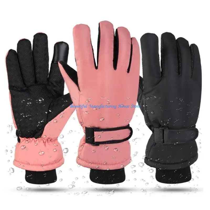 قفازات E56A للسيدات للتزلج، قفازات رياضية عازلة للماء للشتاء للبالغين لركوب الدراجات #5