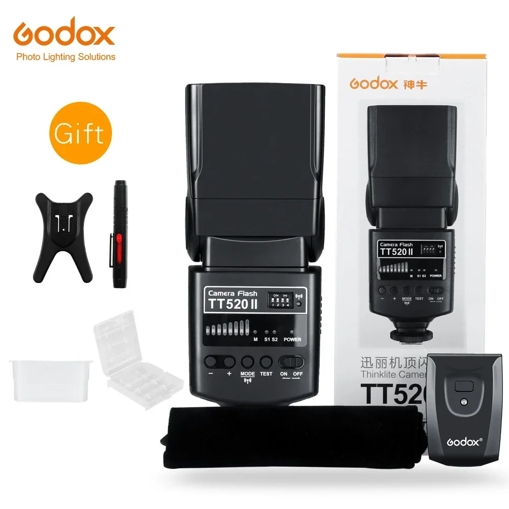 

Godox TT520 II Flash TT520II with Build-in 433MHz Wireless Signal + Flash Trigger for Canon Nikon Pentax Olympus DSLR Cameras