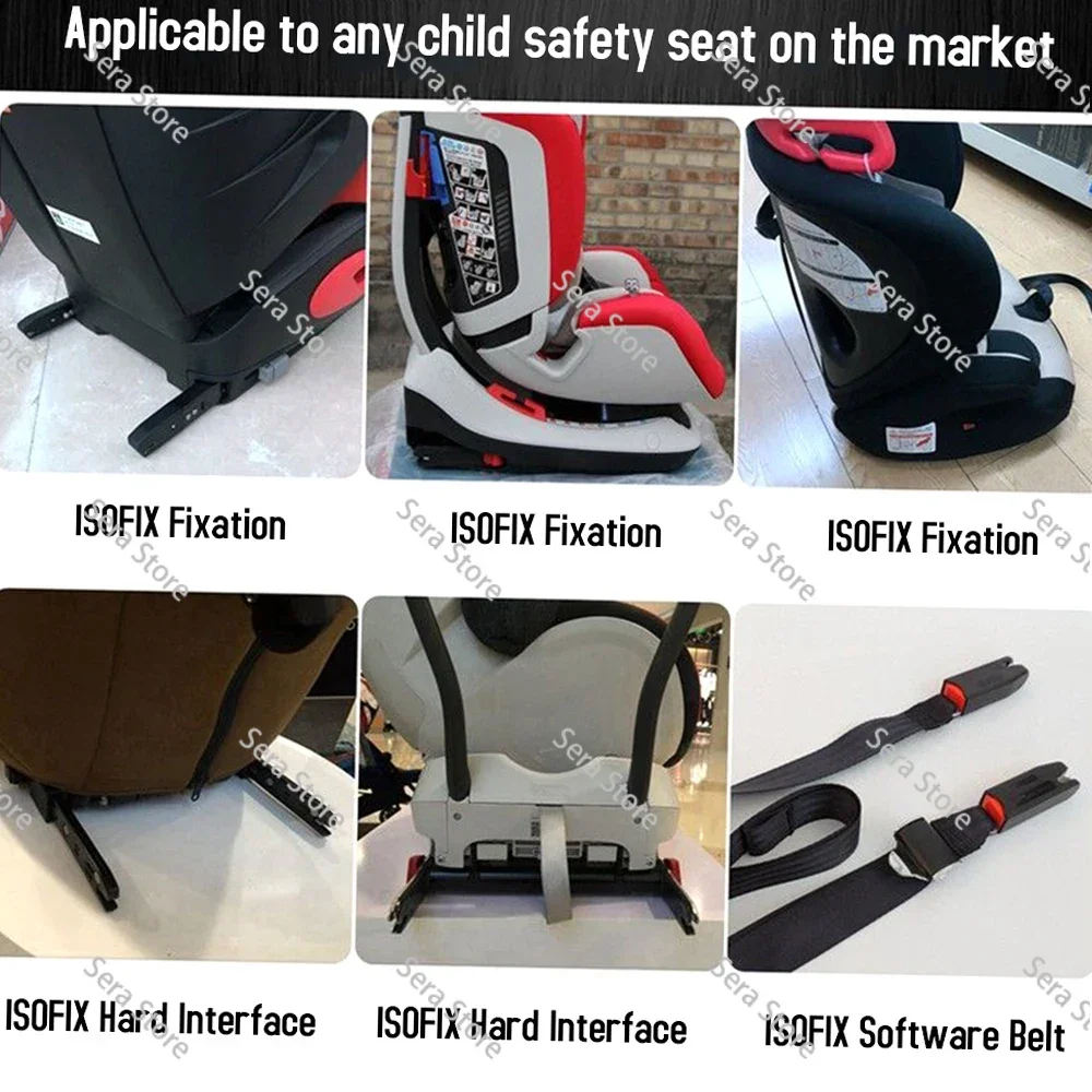 Universal Steel Car Child Safety Seat Restraint Anchor Mounting Kit for ISOFIX Belt Connector Seat Belt Bracket Latch