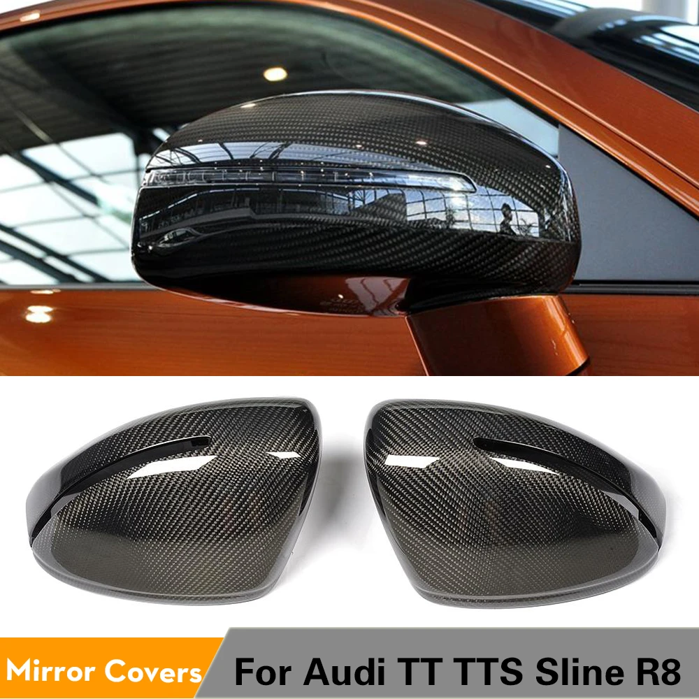 

Replacement Carbon Fiber Car Side Rear View Mirror Cover for Audi TT 8J MK2 TTS R8 2008 - 2014 not GT 2011 Carbon / ABS Glossy