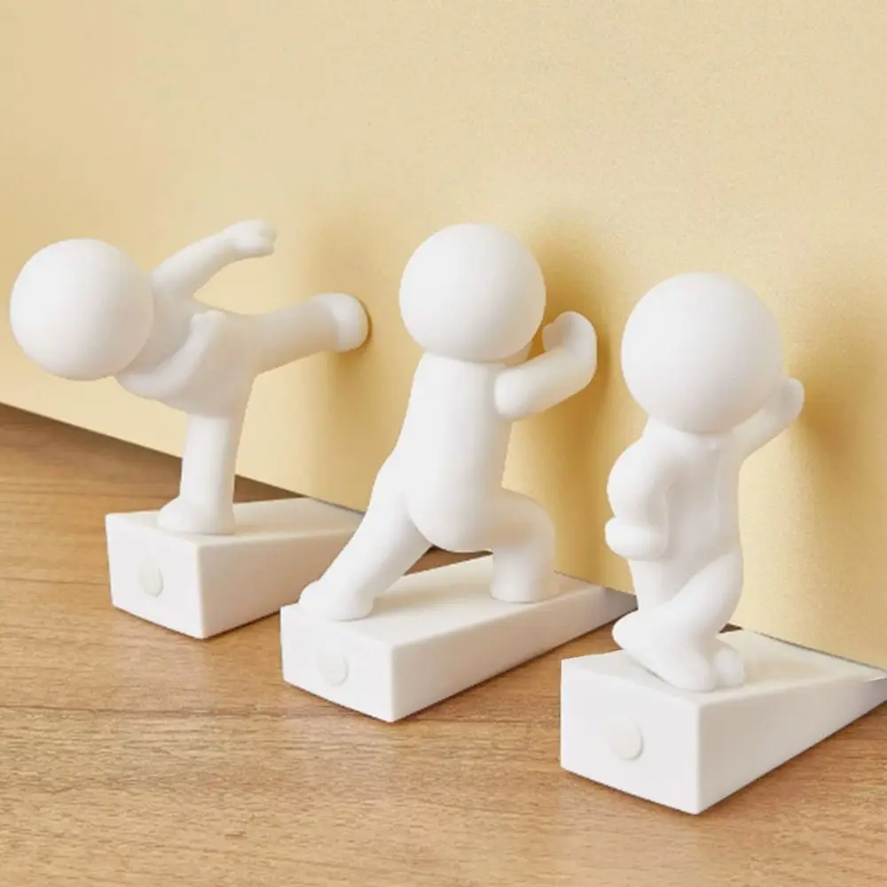 

Cute Cartoon Decorative Door Stop No Drilling Action Figure Door Stopper Anti Collision Non-slip Door Bumper for Home Bedroom