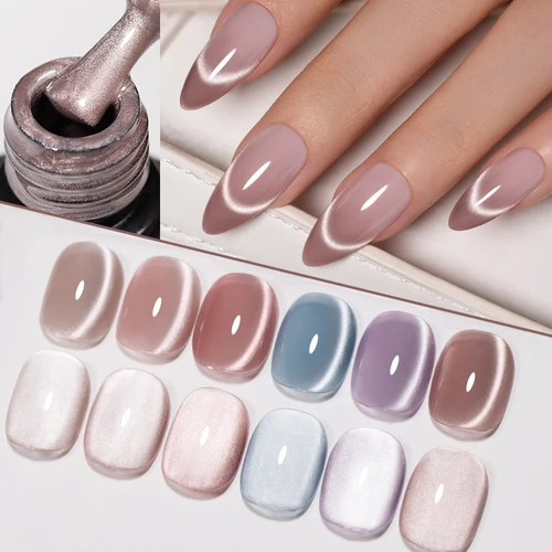 Imagen 2 del producto PUENTE 7,5 ML sombra desnuda luz de luna gato esmalte de uñas de Gel magnético Ultra brillante ojo de gato remojo UV barniz semipermanente manicura