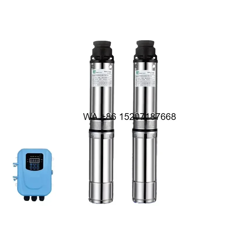 Wmwmnu High Head Submersible Solar Water Pump 200 Meter Deep Well for Irrigation