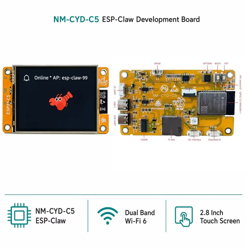 ESP32-C5 AI Agent Board 2.8