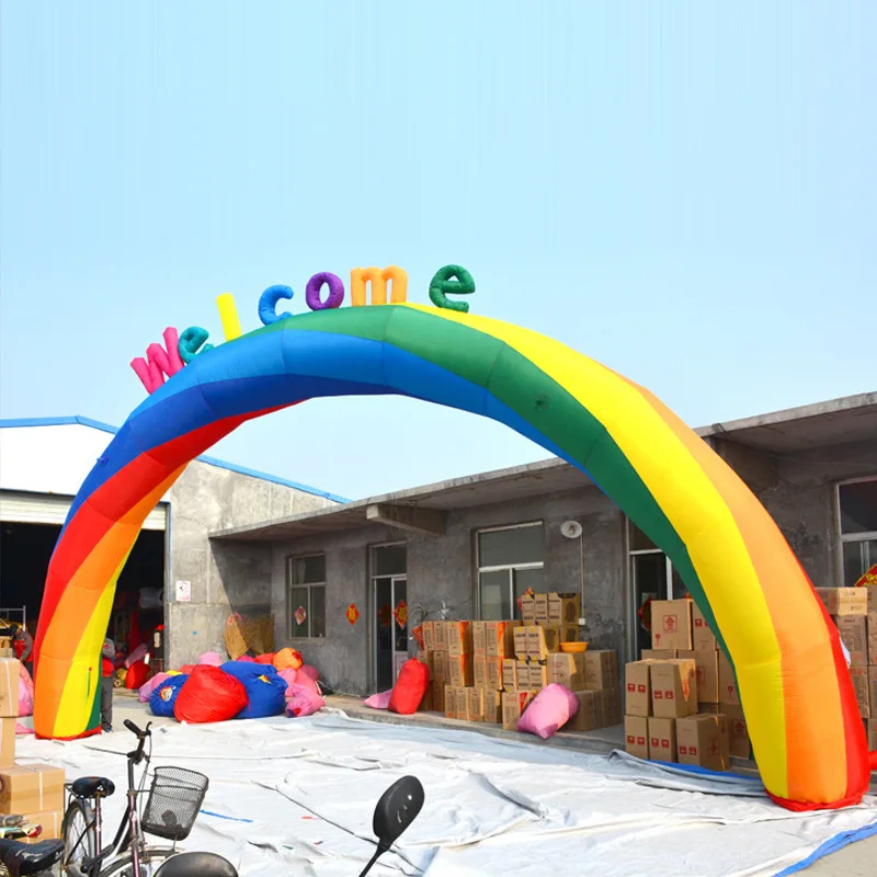 12M Huge Christmas Inflatables Archway Christmas Welcome Arch Blow Up Yard Decorations for Party Outside Lawn Yard