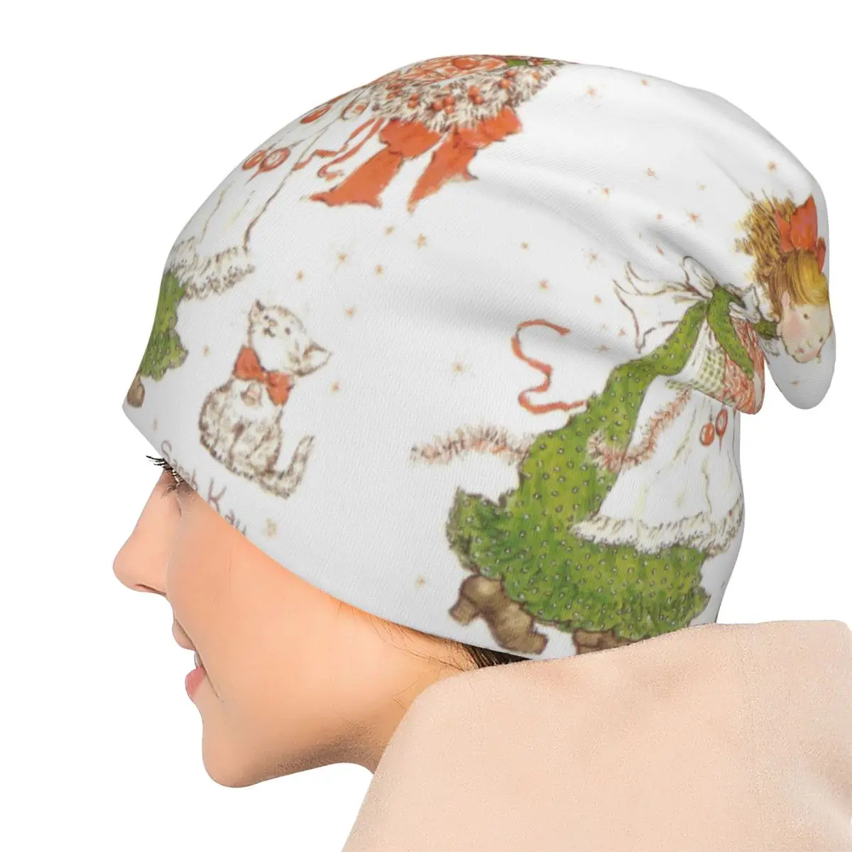 사라 케이 스윙 걸 남녀 공용 비니 모자 니트 보닛 모자 따뜻한 힙합 가을 겨울 야외 스컬리 모자