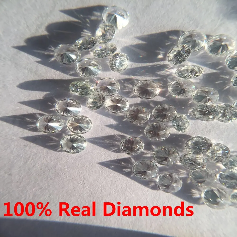 

2pcs 2.9mm Natural Diamond VS1 Clarity FG White Color Real Earth Small Size Stones