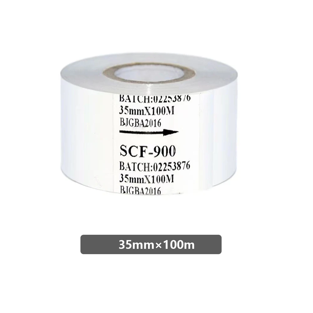 Imagem -04 - White Printer Ink Ribbon Tipowriter Tape Data Coding Hp241 Dy8 Tj08 Dy9 Dy6 25 mm 30 mm 35 mm x 100m 10 Peças