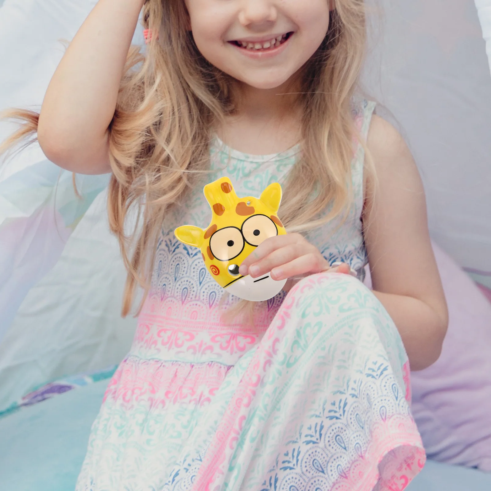 

6 Hole Ocarina Valentine'S Day For Kids Creative Giraffe Design Musical Instrument Portable Children Gift