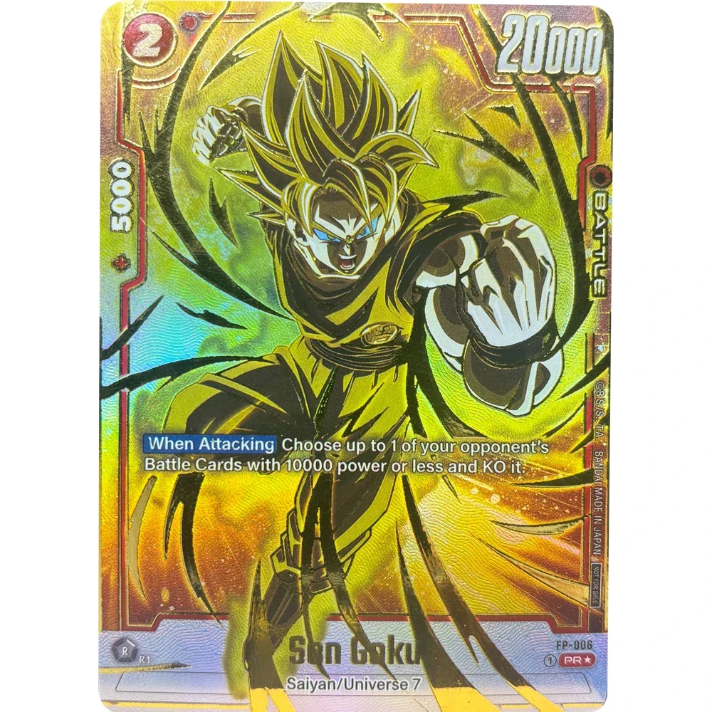 Dragon Ball DIY Heißpräge-Sammelkarten Son Goku Frieza Broly Promo-Karte Selbstgemachtes Spiel Anime-Karten Geschenkspielzeug
