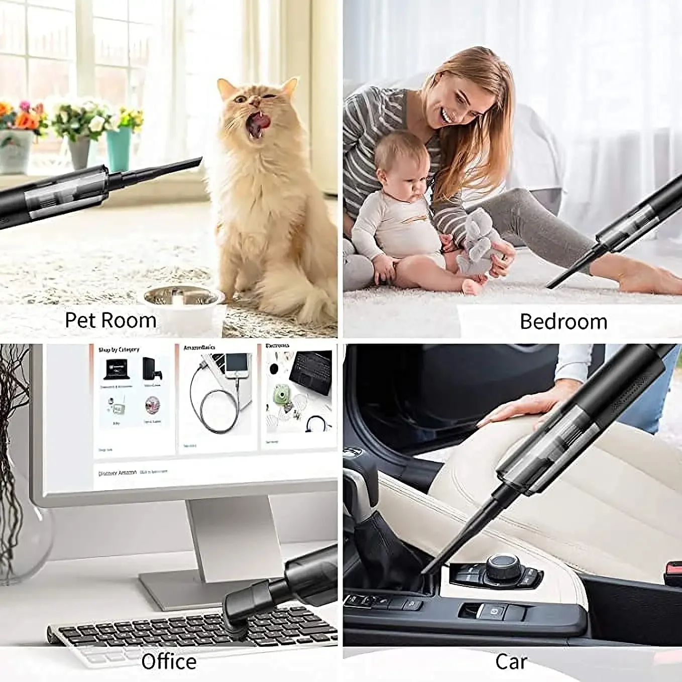 Wireless Car Vacuum Cleaner 120W High Power Portable Dust Cleaner 9000Pa Suction Power