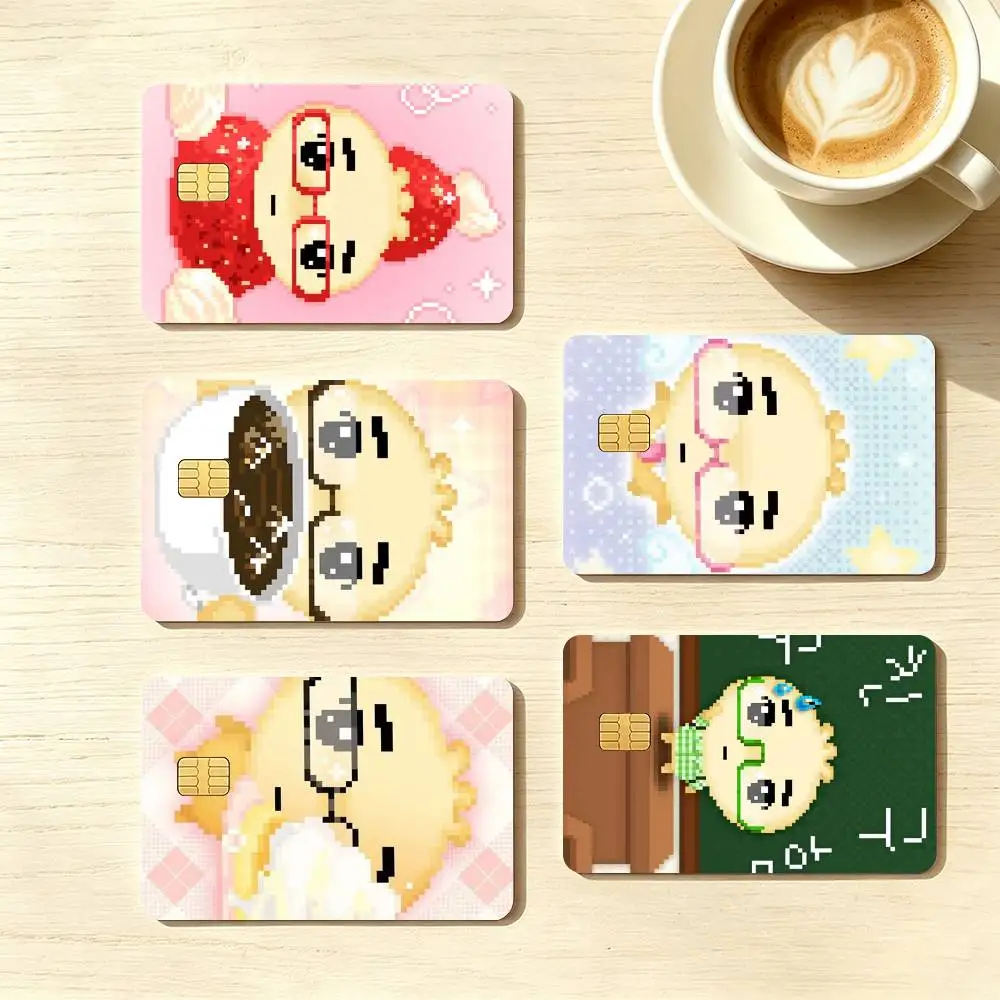 Cute G-Glasses Dumpling  Credit Card HD Stickers Small Chip Waterproof Sticker Game Card Decal Gift