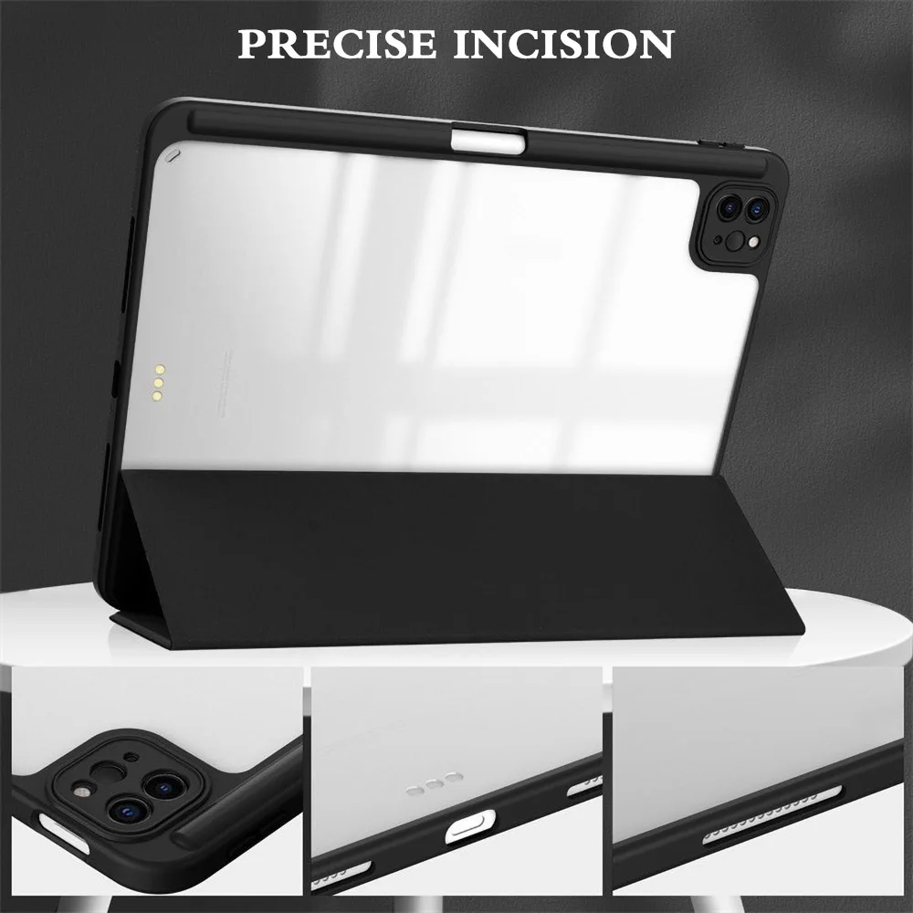 Tablet Case For Apple iPad Pro 11 M5 M4 2025 2024 Acrylic Transparent Anti-Fall and Durable Protective  Cover