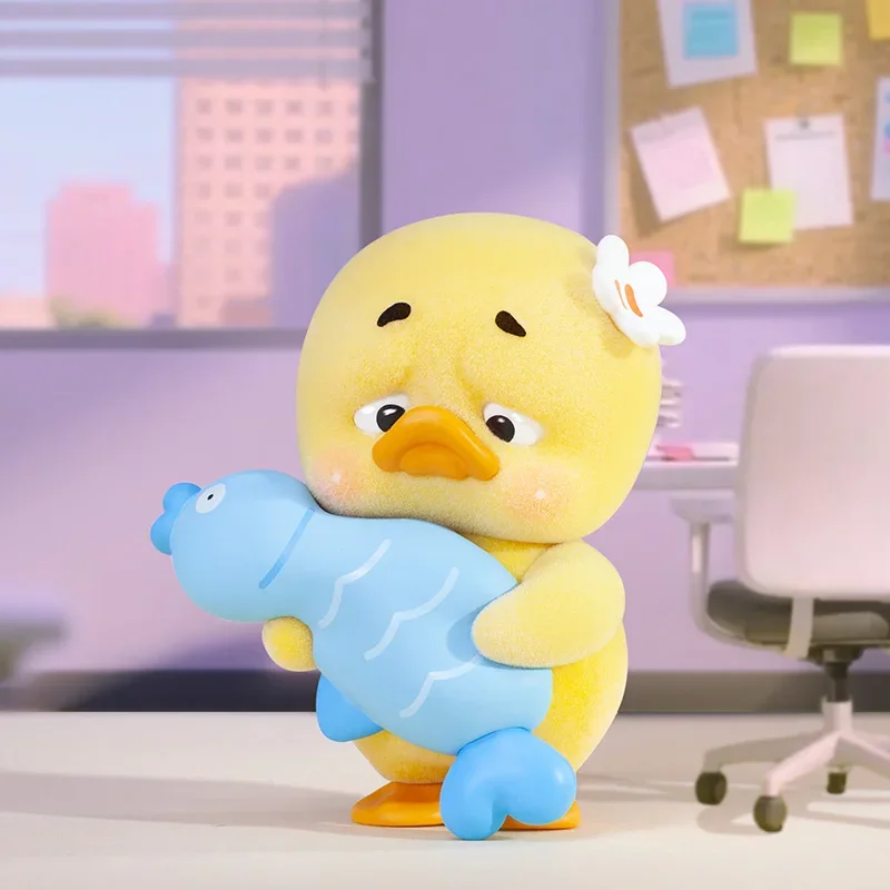 UpsetDuck Stop The Spiral Duck Blind Box Kawaii UpsetDuck Figuras de animais Caixa misteriosa Decoração de quarto fofa Coletar brinquedos Presente de Natal