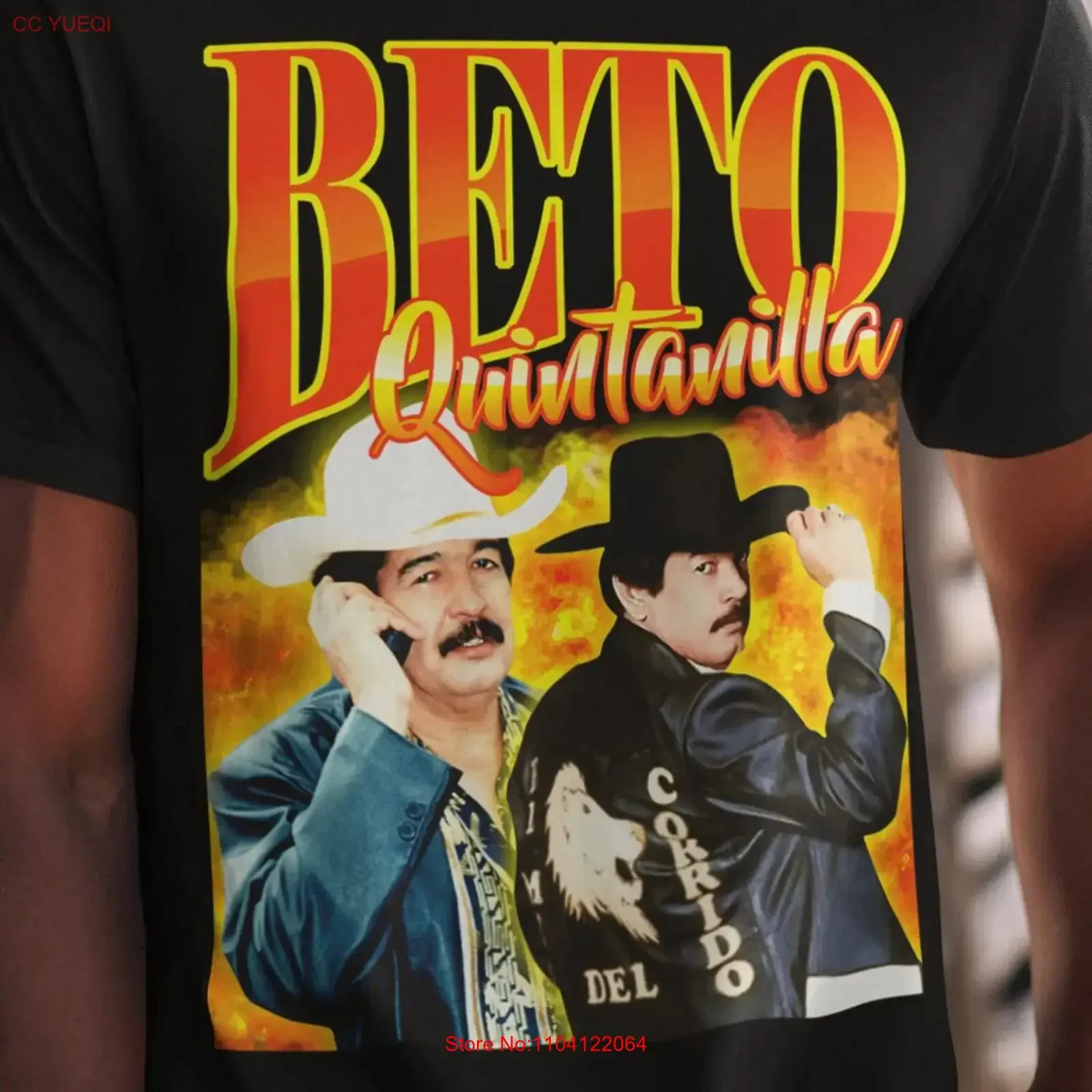 Camiseta Beto Quintanilla, Artista Mexicano, Fanático de Corridos Mexicanos, El León del Corrido, Estilo Vintage, Lavado, a la Moda, Unisex