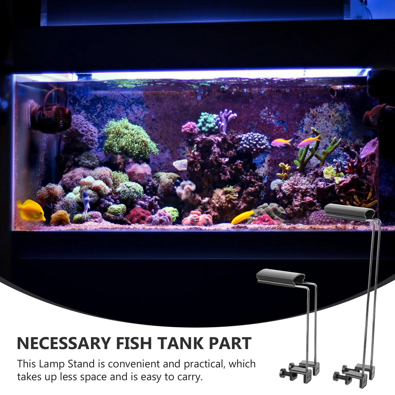 

2Pcs Fish Tank Light Bracket Adjustable Height Durable Aquarium Lamp Holder Plastic Stand Fish Tank Accessories