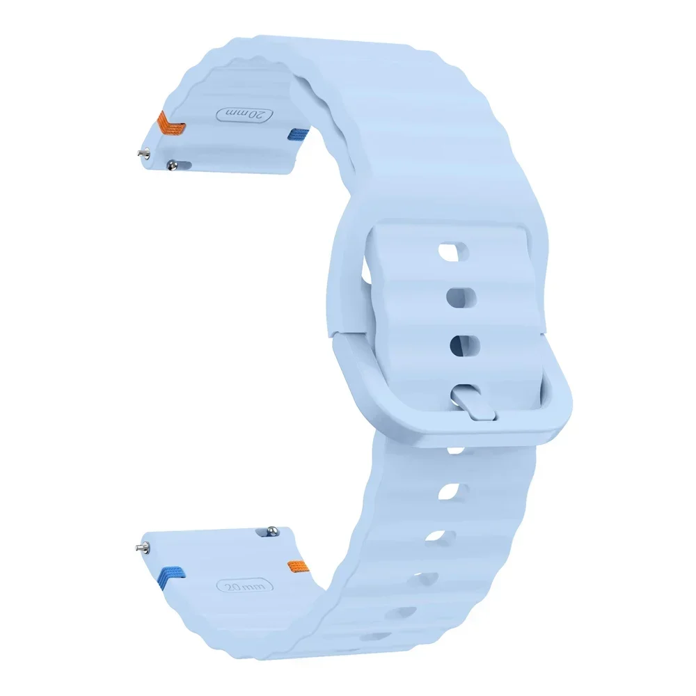 22 mm 20 mm Uhrenarmband für Huami Amazfit BALANCE Band GTR 4 2 2E GTR3 Pro/GTS 4/2 Mini GTS 3/Bip 3 Pro U S Silikon-Wellenarmband – Detail 25