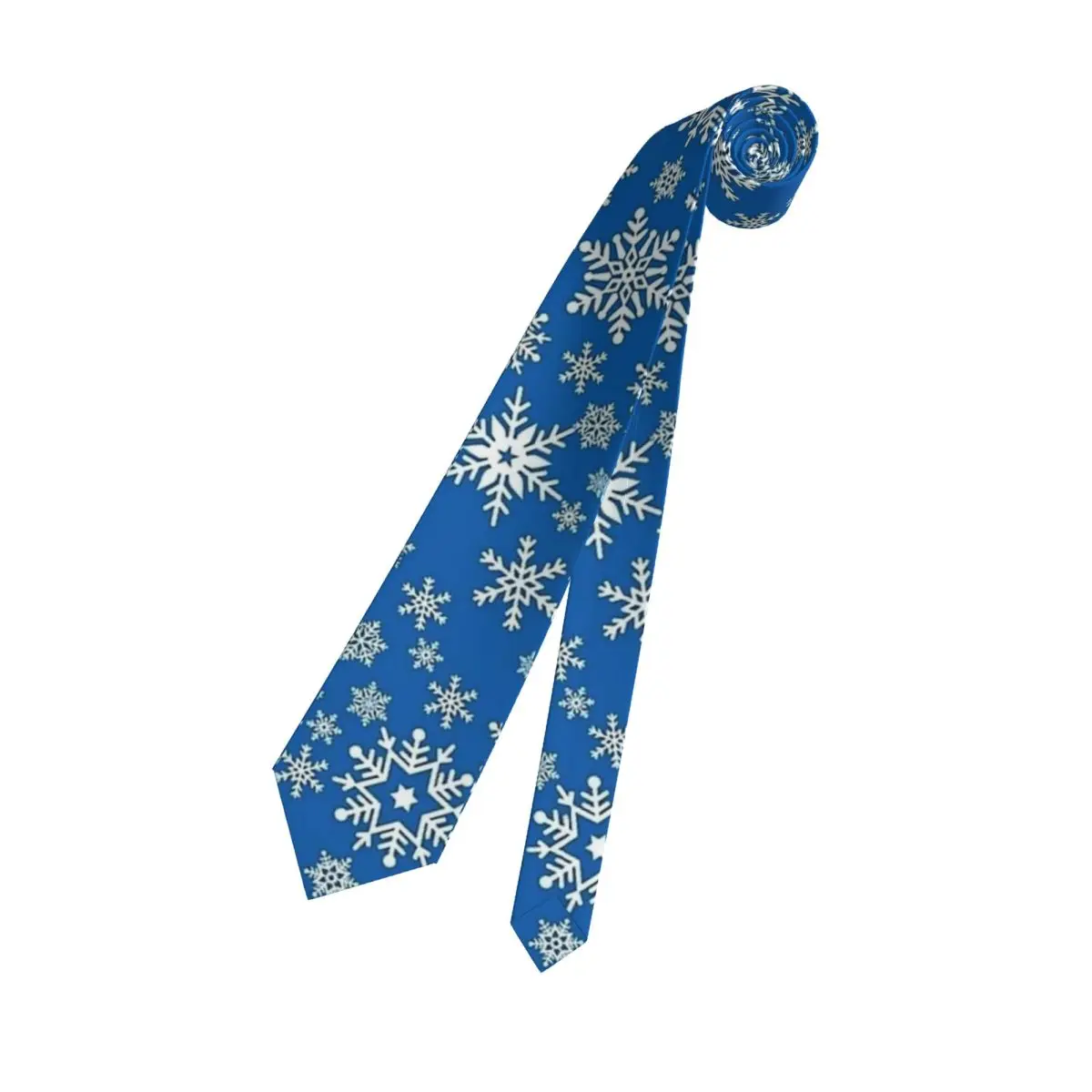 Corbata navideña de copo de nieve azul, corbatas de negocios, corbata informal clásica para hombres, corbata personalizada DIY, regalo