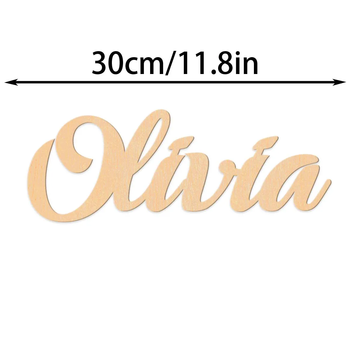 1 قطعة كارتون أوليفيا مثال مخصص اسم لوحة خشبية المواد الخشبية علامة قطع الليزر النمط التقليدي ديكور الطاولة