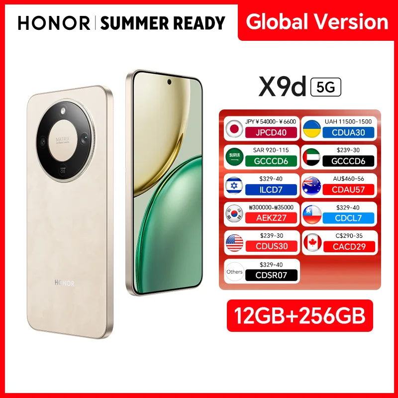 HONOR X9d Global Version 12GB+256GB 5G Smartphone 6.79'' 120