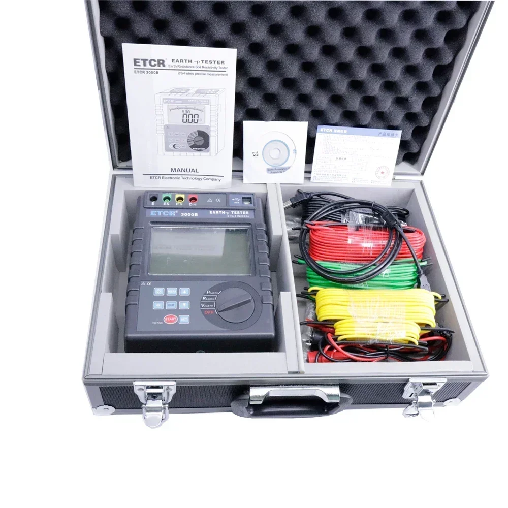 Cross-borderETCR3000B Earth Resistance Tester Soil Resistivity Meter Voltage Testers ETCR-3000B