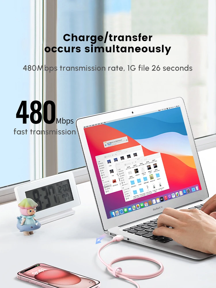UGREEN USB Cケーブル 3A急速充電 USB A to Type C シリコン充電コード iPhone 15シリーズ対応
