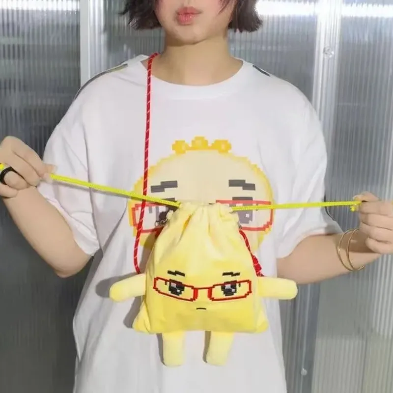 3D Glasses Dumpling Backpack Y2K Korean NX Cartoon Makeup Bag Nylon Drawstring Printing Crossbody Bag Game Shoulder ItaBag New