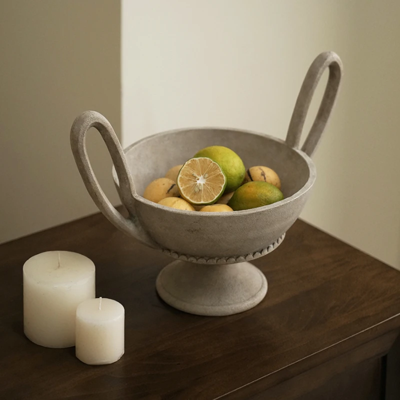 binaural tall fruit plate ornament