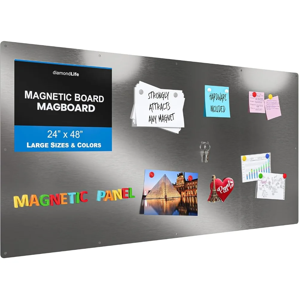 Diamond Life Magnetic Board - Memo & Vision Board for Home, School & Office - Magnet Board for Kids - Pre-drilled Mounting