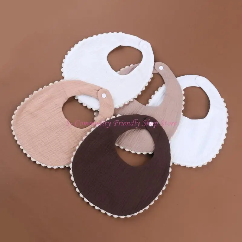 85AE مرايل تغذية الأطفال المصنوعة من القطن للرضع مطبوعة منشفة اللعاب لحديثي الولادة من قماش التجشؤ