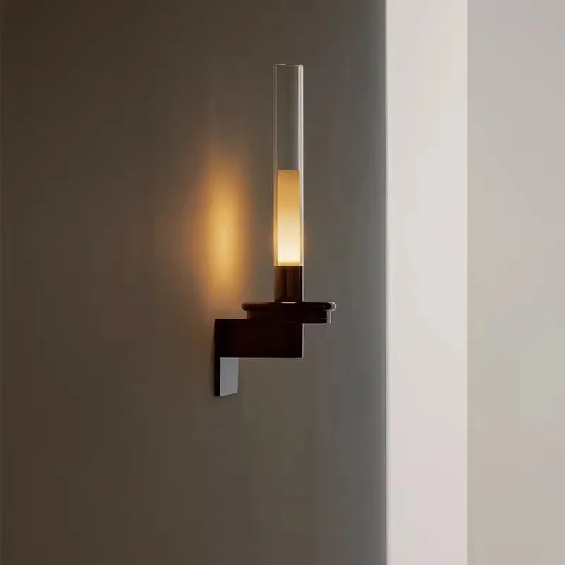 Retro candlestick wall lamp corridor study bedside lamp removable, charging desk lamp