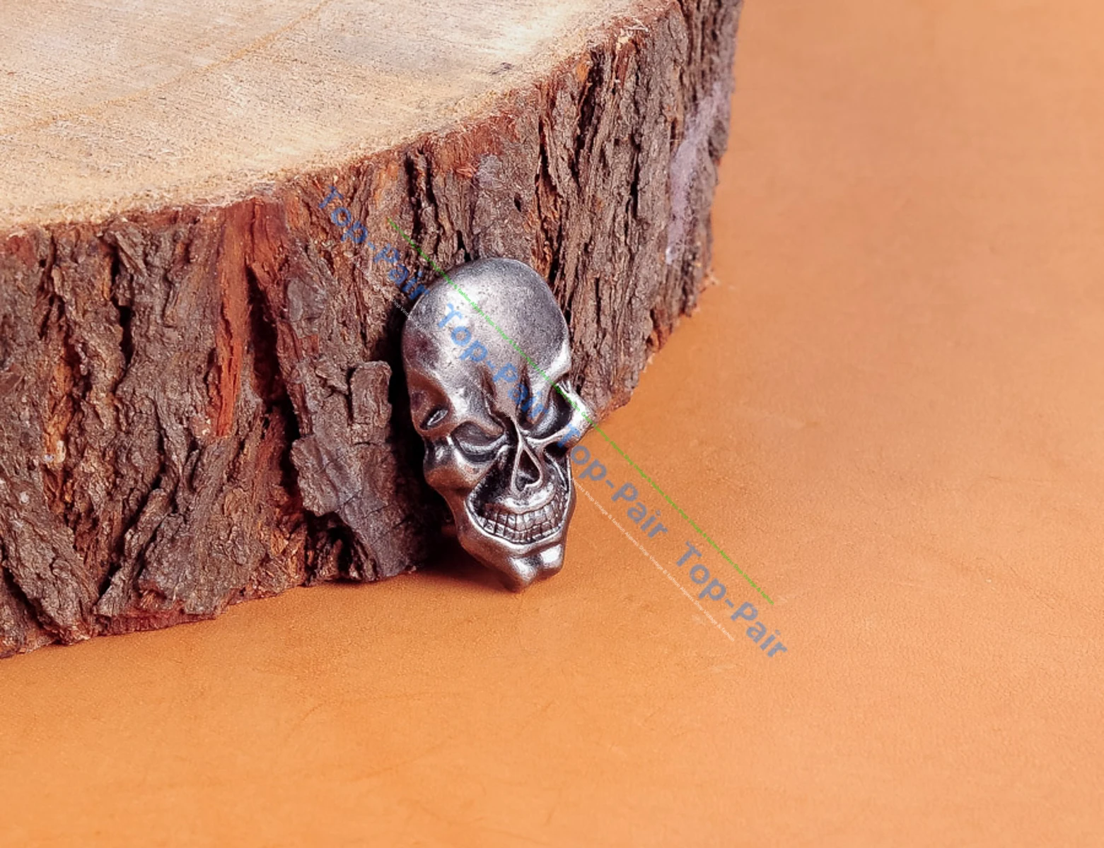 1.7X2.8CM 10pcs Antique Silver Skull Studs Leather Handcraft Decor Saddle Concho