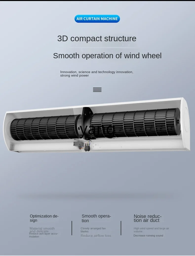 L'm'm Commercial Store Air Curtain-Head Partition Fan at the Door of Air Curtain