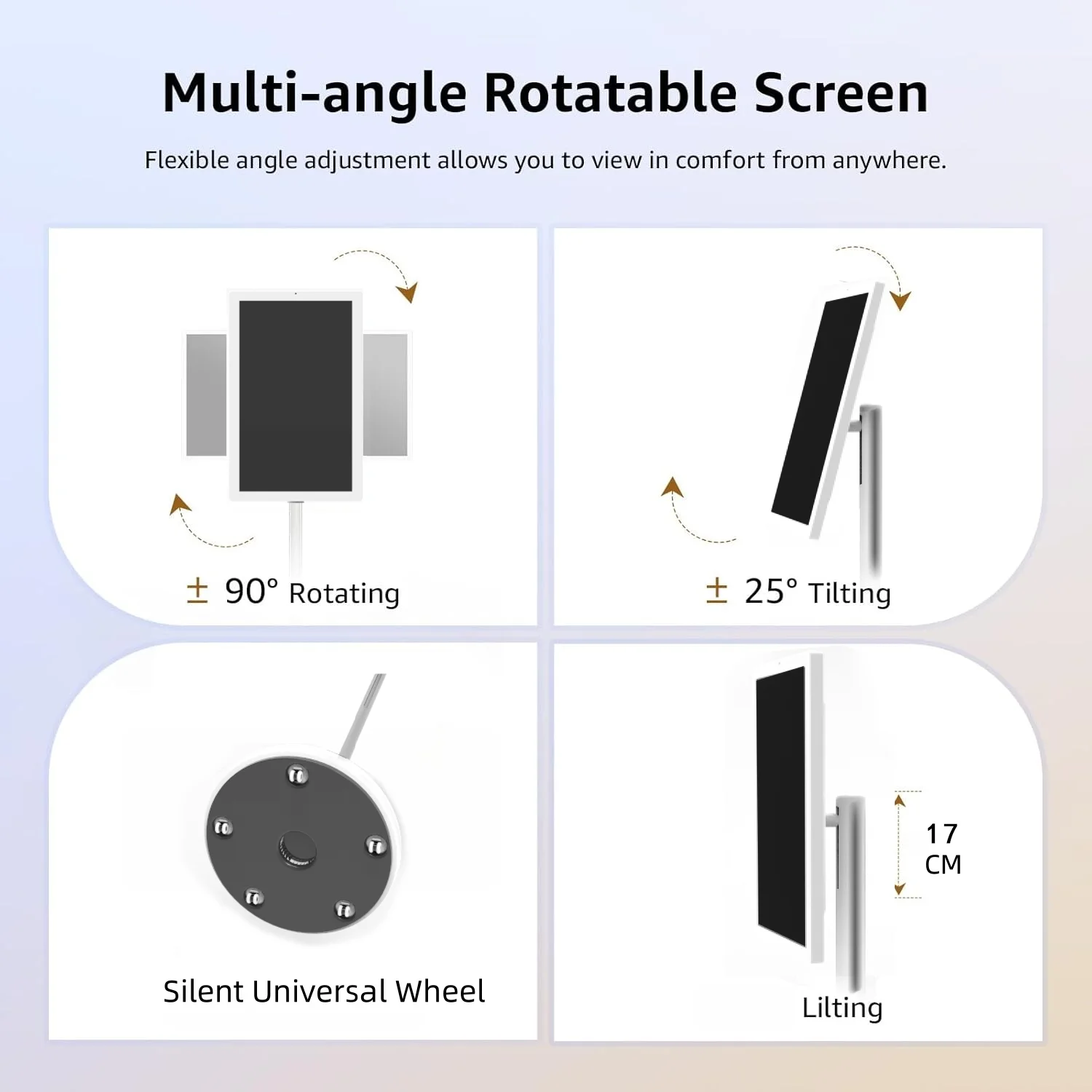 كمبيوتر لوحي محمول 21.5 بوصة يعمل بنظام أندرويد 13 مع ذاكرة 4 + 64 جيجابايت واي فاي وواجهة USB كاميرا أمامية 8 ميجابكسل تلفزيون ذكي محمول