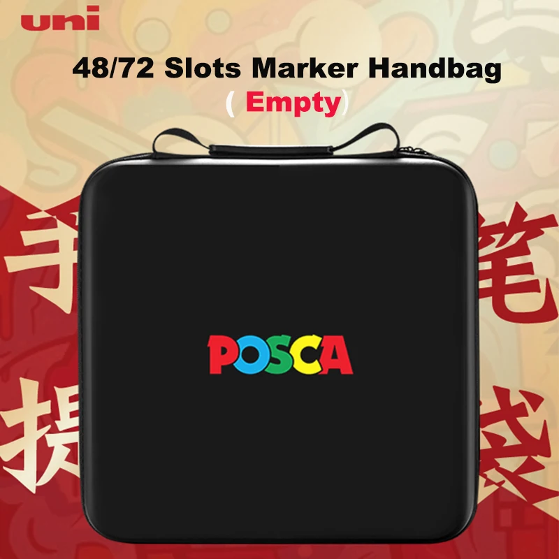 

Portable Marker Bag Case Stationery Organizer 48/72 Holes Slots for All Posca Marker Size for Uni PC-1M/3M/5M/8K/17K