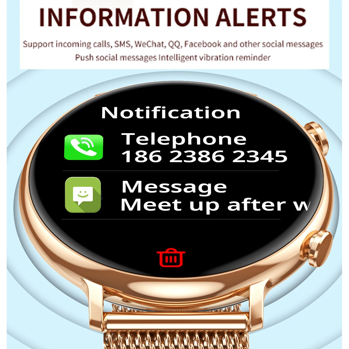 جديد للنساء 1.3 "HD شاشة بلوتوث دعوة Smartwatch الرياضة رقيقة جدا الجسم الموسيقى صوت مساعد الصحة سيدة ساعة ذكية فتاة