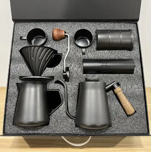 Highwin Travel Stainless Steel Coffee Sets Gift Box Pour Over Coffee Maker Set