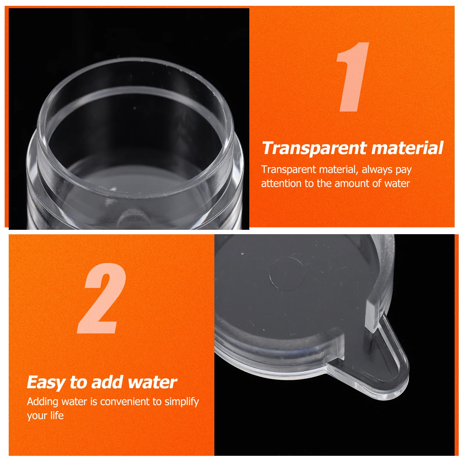 

2Pcs Ant Water Feeding Bowl Acrylic Material Transparent Ant Nest Feeder Water Storage Bowl Ants Drinking Bowls
