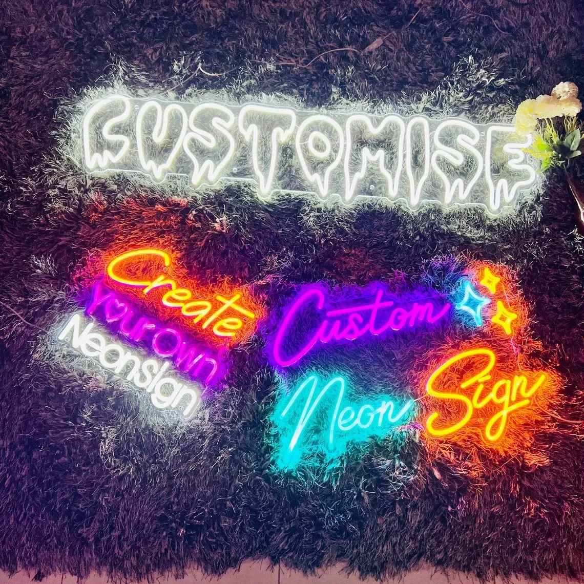 Custom Neon Signs Custom Can Personlized Indoor Outdoor Neon Letters Used For Wedding Decorations Business Logo Bar DIY Japanese