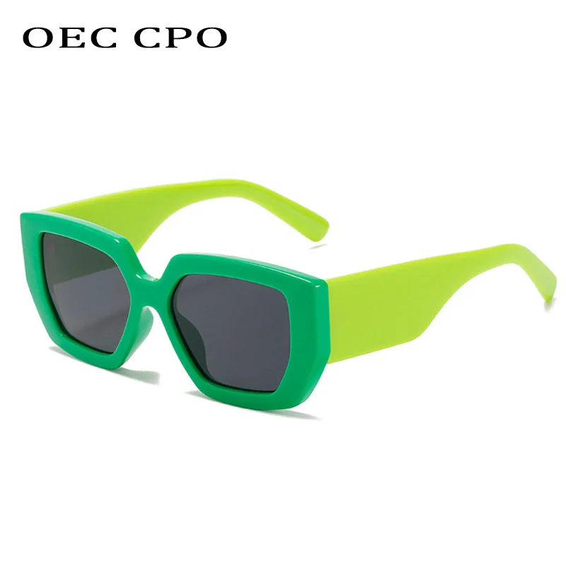 OEC CPO Steampunk Square Sunglasses New Women Men Multicolor Punk Sun Glasses Female Oversized Fashion Shades Eyewear UV400