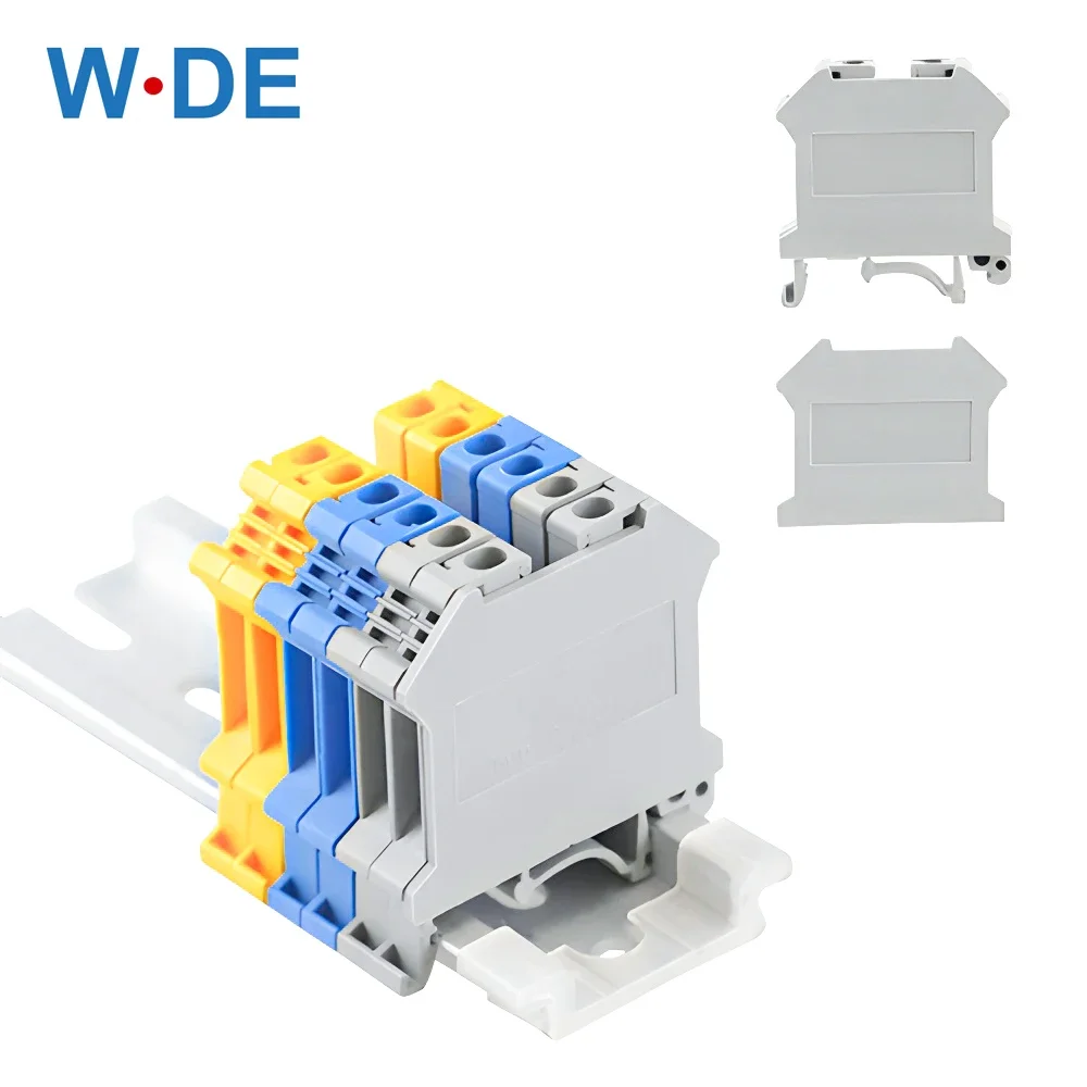 1pc End Cover D-UK4/10 For UK 3N UK5N UK6N UK10N UIK16 UK25 Terminal Block Accessories End Plate Din Rail Terminal Block End Cap