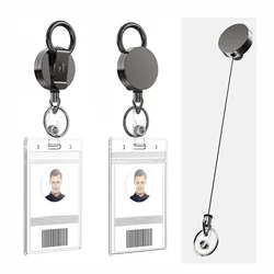 1pcs Staff Work Card Holders with Retractable Badge Reel Badge Holder Protective Sleeve Bank Business Credit ID Card Cover