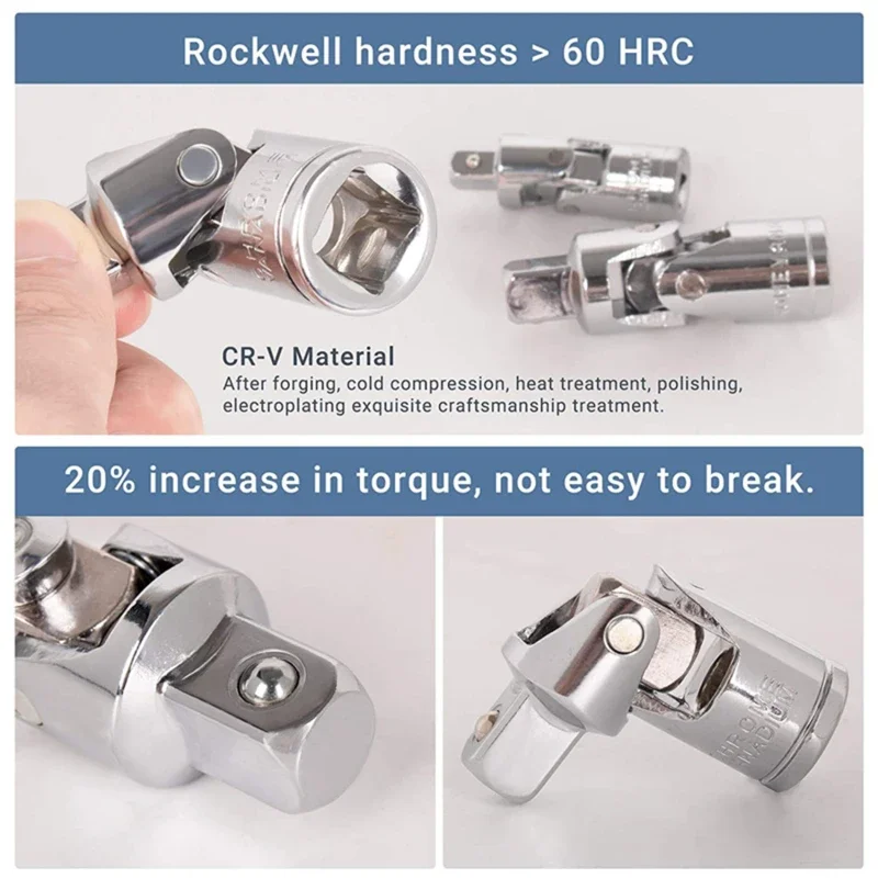 Universal Joint Socket Adapter – Flexible, Dual-Use (Manual & Pneumatic) Tool for Automotive and Motorcycle DIY Repairs