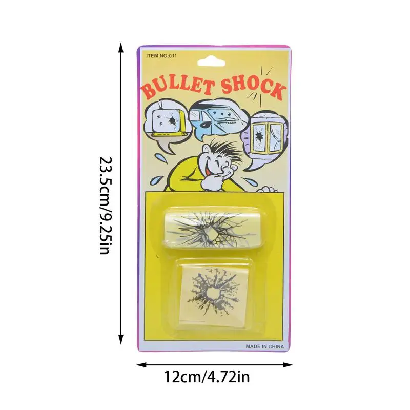 Adesivi per finestre con foro di proiettile adesivo divertente per colpi schermo rotto decalcomanie per scherzo adesivo per proiettili finti proiettili finti Ultra-realistici