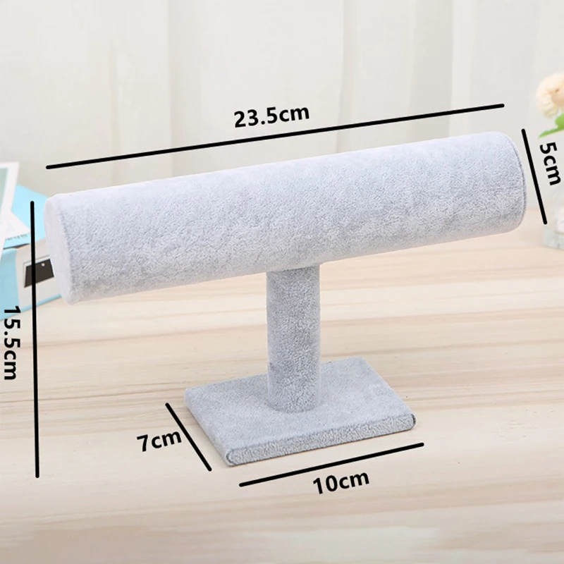 Single Linen Cloth/Leather Bracelet Chain Watch T-Bar Rack Jewelry Hard Display Stand Holder Jewelry Organizer Display Stand