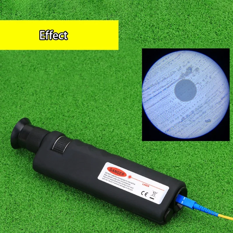 400X Magnification Optical Fiber Inspection Microscope With SC FC LC ST MU E2000 Universal Adapter For Fiber Cleaning