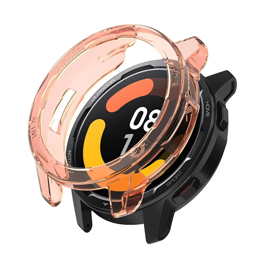 Soft TPU Protector Case For Xiaomi Watch S1 Active/Mi Watch Color 2 Clear Protective Shell Cover Frame Bumper